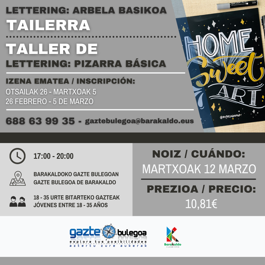 Cartel Taller Lettering